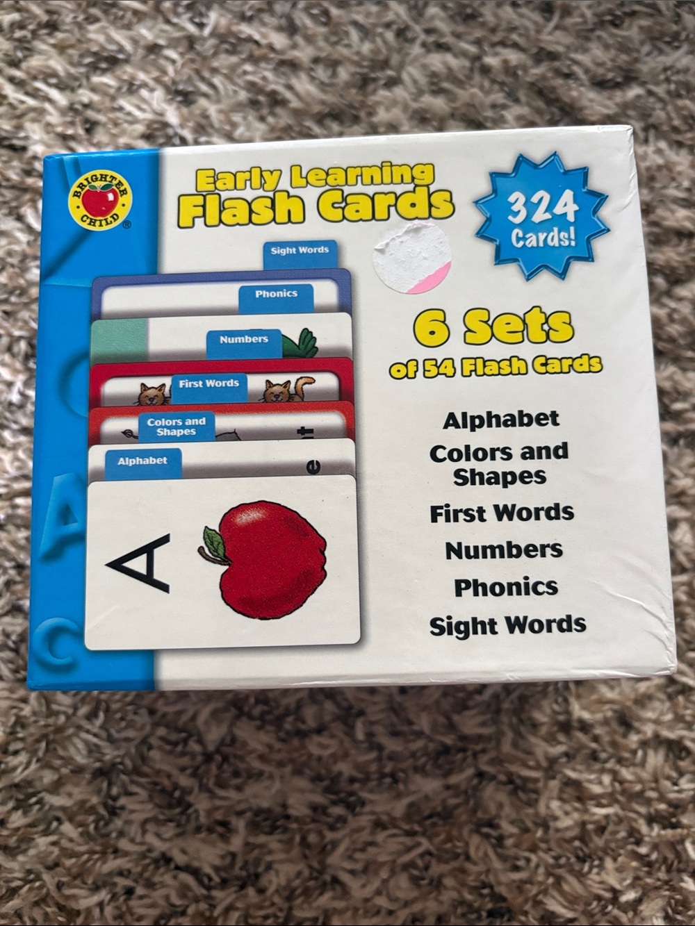 Early Learning Flash Cards - Red & Blue